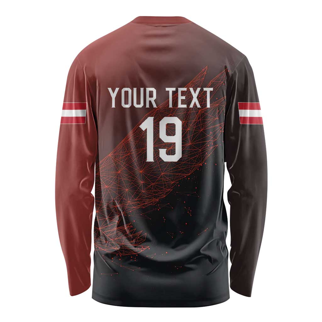 Custom World Football 2026 Austria Long Sleeve Shirt Das Team Go Champions Red Version