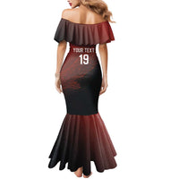 Custom World Football 2026 Austria Mermaid Dress Das Team Go Champions Red Version
