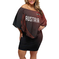Custom World Football 2026 Austria Off Shoulder Short Dress Das Team Go Champions Red Version