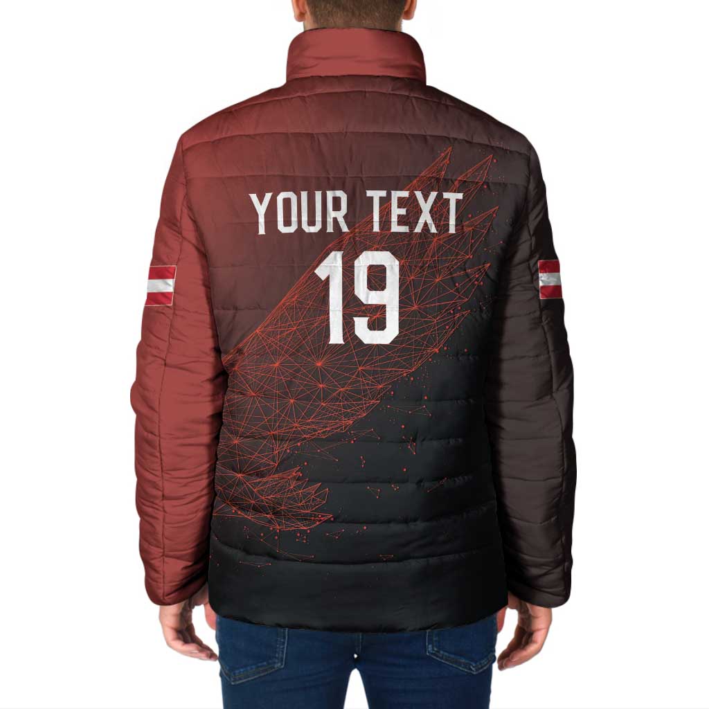 Custom World Football 2026 Austria Padded Jacket Das Team Go Champions Red Version