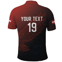 Custom World Football 2026 Austria Polo Shirt Das Team Go Champions Red Version