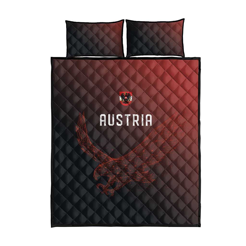 World Football 2026 Austria Quilt Bed Set Das Team Go Champions Red Version