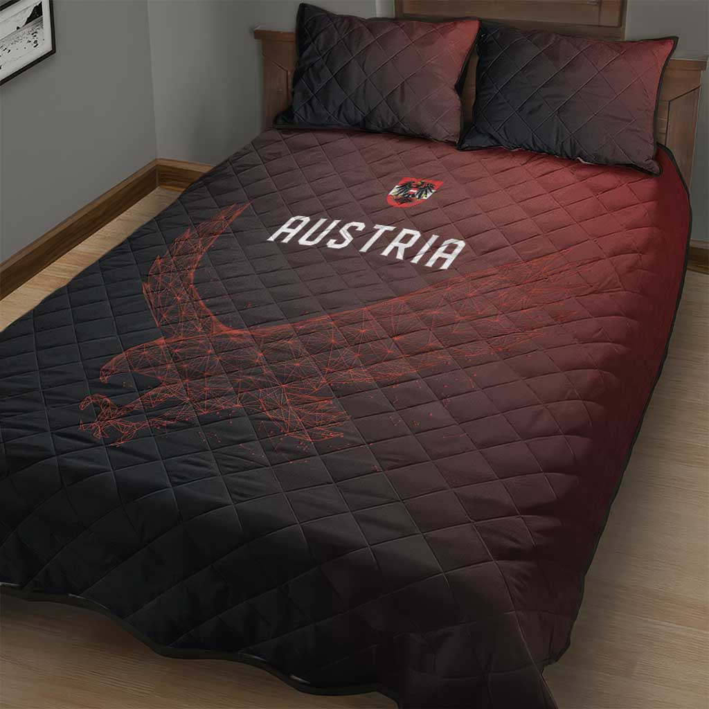 World Football 2026 Austria Quilt Bed Set Das Team Go Champions Red Version