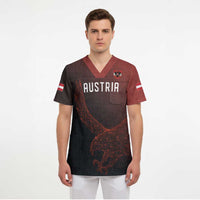 Custom World Football 2026 Austria Scrub Top Das Team Go Champions Red Version