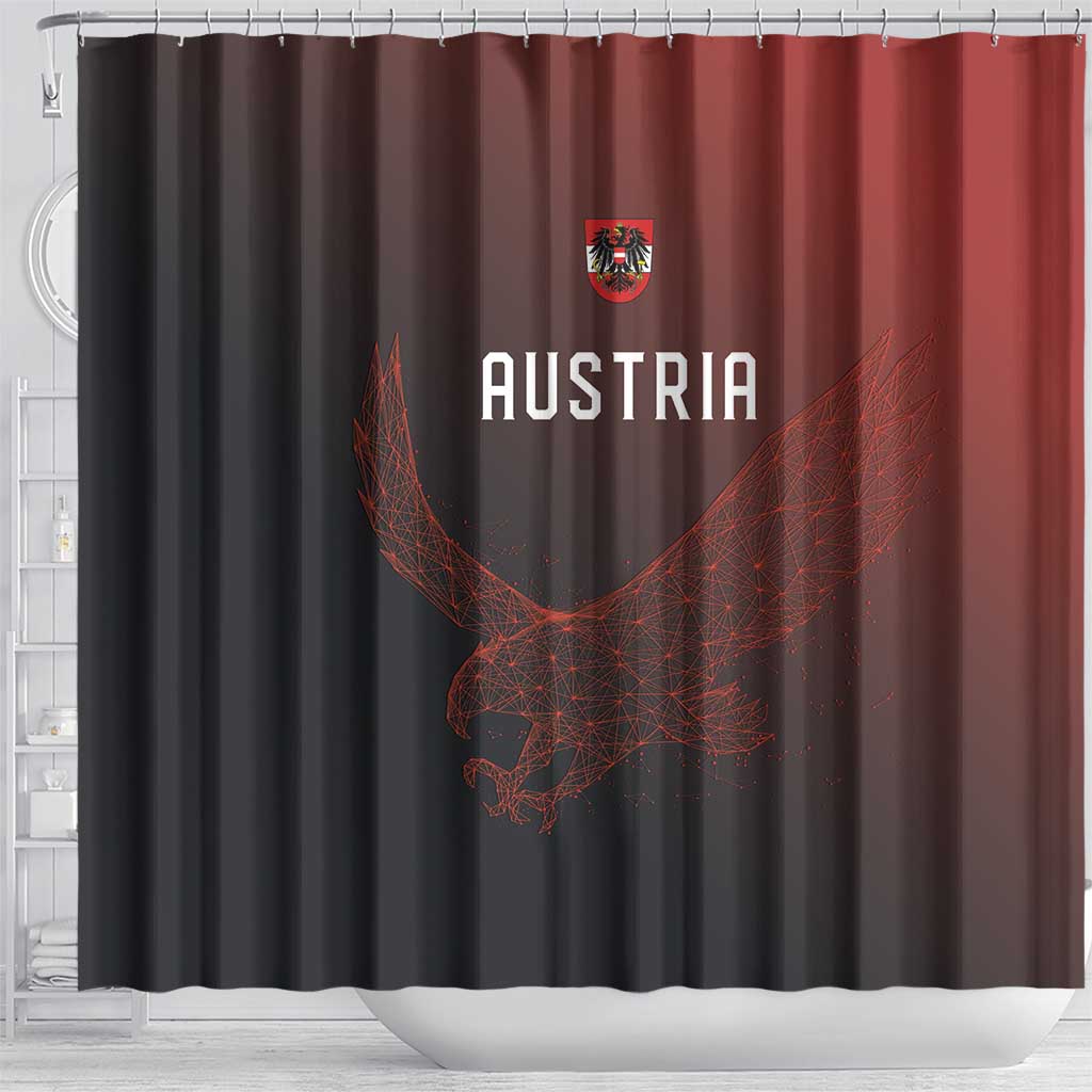 World Football 2026 Austria Shower Curtain Das Team Go Champions Red Version