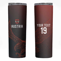 Custom World Football 2026 Austria Skinny Tumbler Das Team Go Champions Red Version
