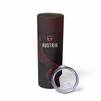 Custom World Football 2026 Austria Skinny Tumbler Das Team Go Champions Red Version