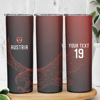 Custom World Football 2026 Austria Skinny Tumbler Das Team Go Champions Red Version