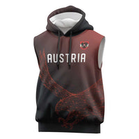 Custom World Football 2026 Austria Sleeveless Hoodie Das Team Go Champions Red Version