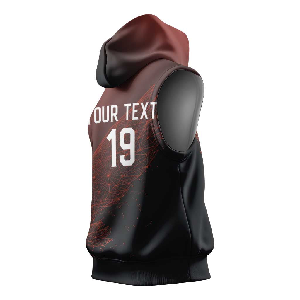 Custom World Football 2026 Austria Sleeveless Hoodie Das Team Go Champions Red Version