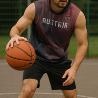 Custom World Football 2026 Austria Sleeveless Hoodie Das Team Go Champions Red Version