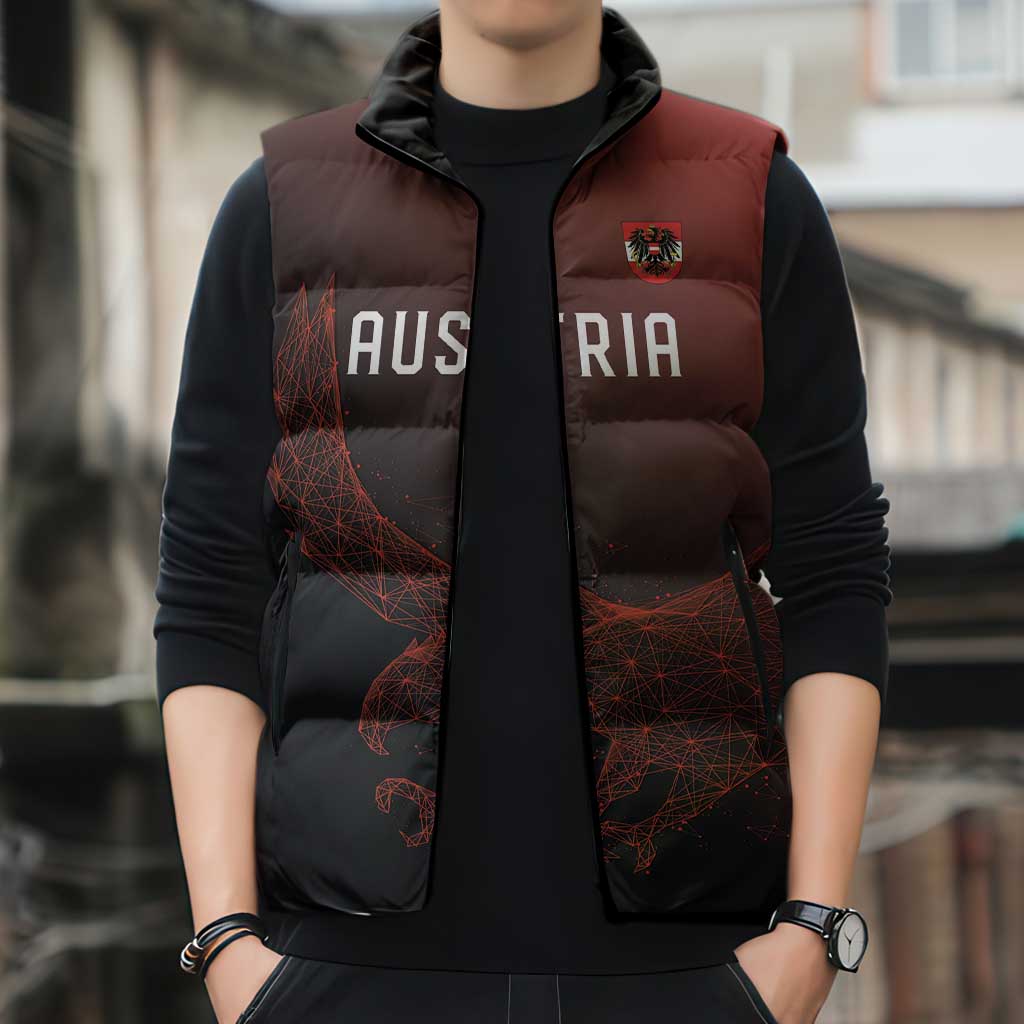 Custom World Football 2026 Austria Sleeveless Puffer Jacket Das Team Go Champions Red Version