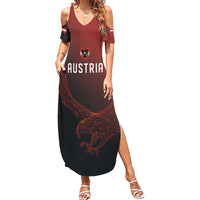 Custom World Football 2026 Austria Summer Maxi Dress Das Team Go Champions Red Version