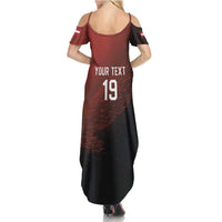 Custom World Football 2026 Austria Summer Maxi Dress Das Team Go Champions Red Version