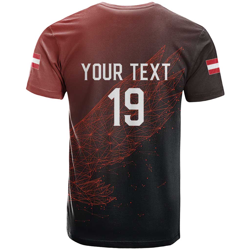 Custom World Football 2026 Austria T Shirt Das Team Go Champions Red Version