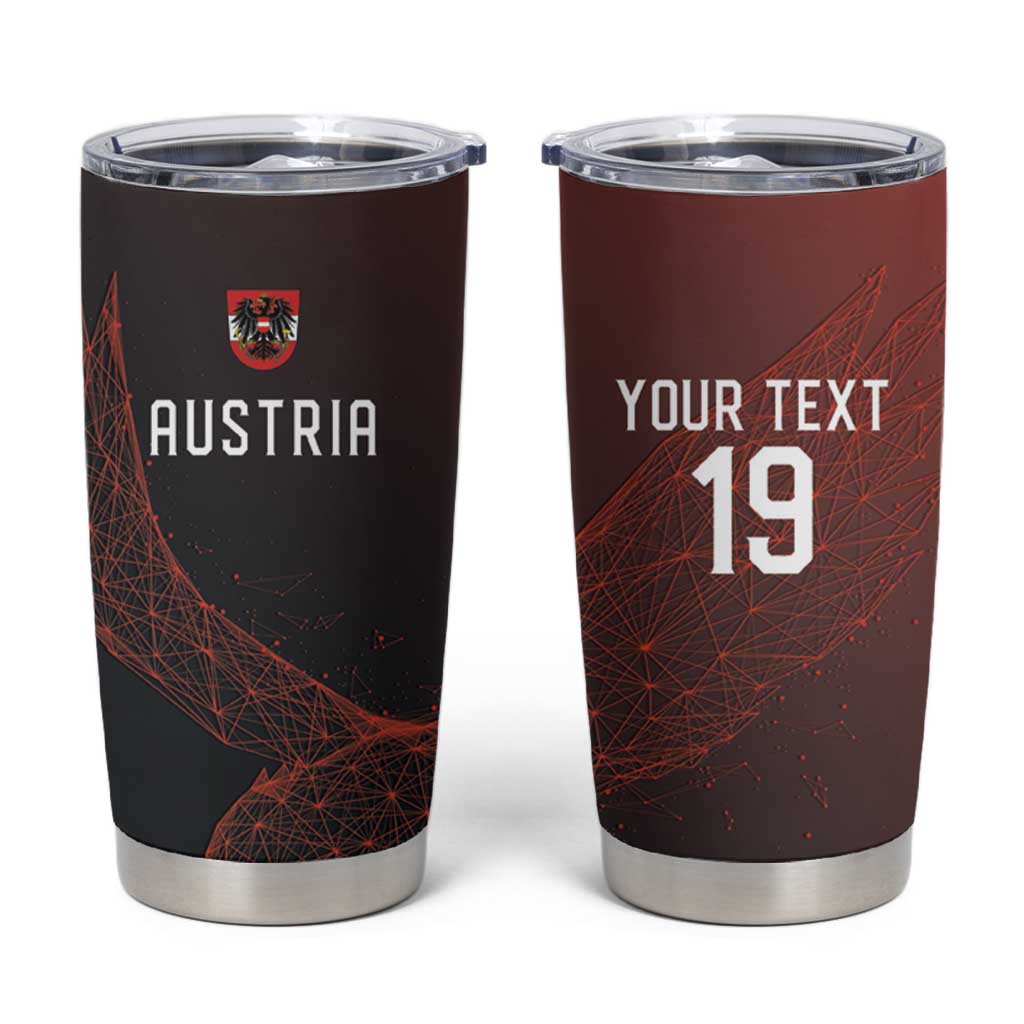 Custom World Football 2026 Austria Tumbler Cup Das Team Go Champions Red Version