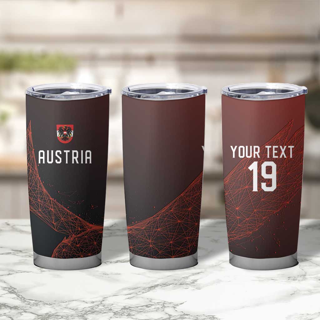 Custom World Football 2026 Austria Tumbler Cup Das Team Go Champions Red Version