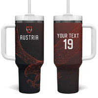 Custom World Football 2026 Austria Tumbler With Handle Das Team Go Champions Red Version