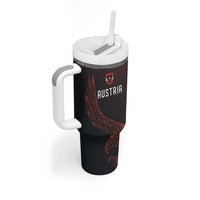 Custom World Football 2026 Austria Tumbler With Handle Das Team Go Champions Red Version