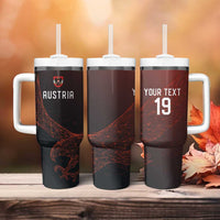 Custom World Football 2026 Austria Tumbler With Handle Das Team Go Champions Red Version