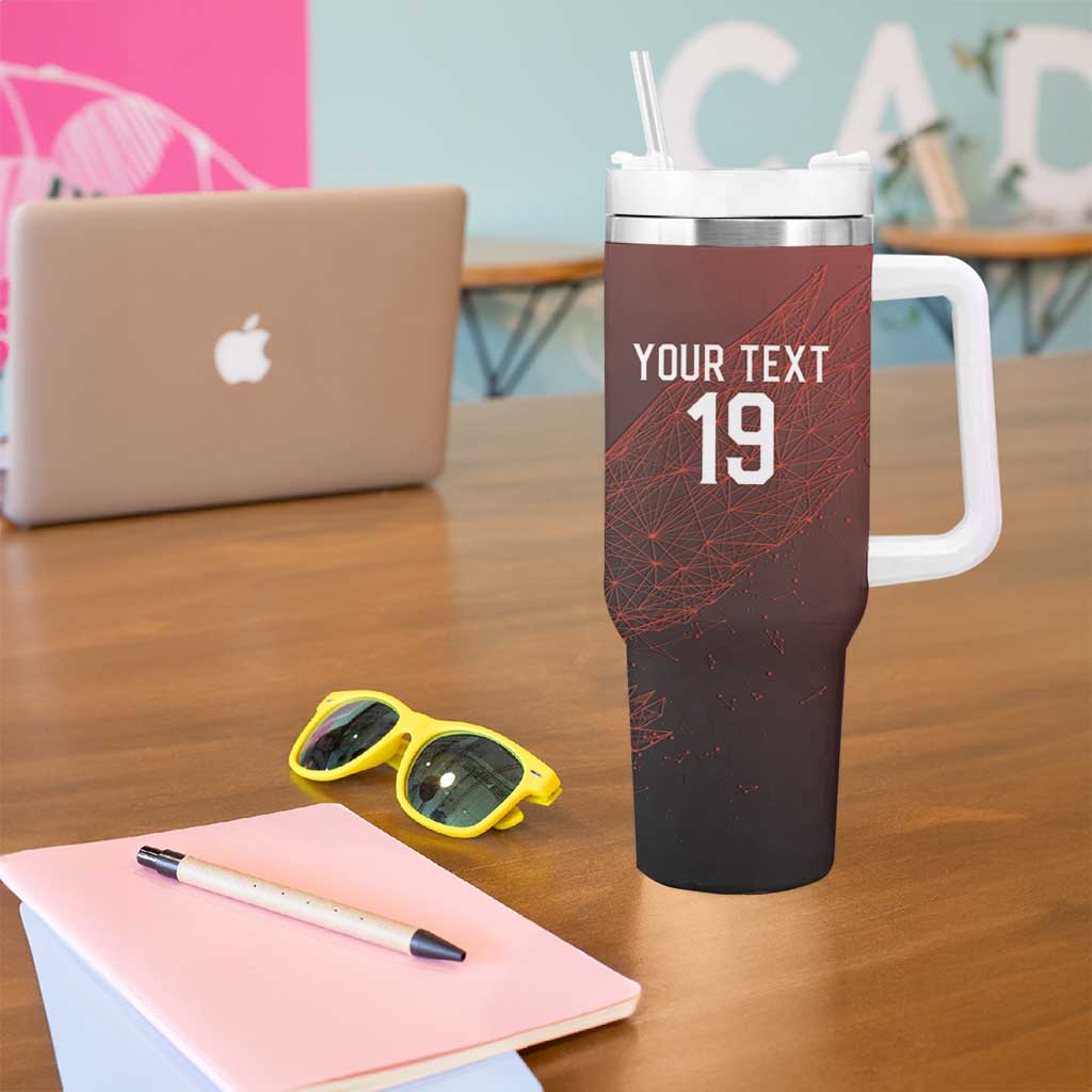 Custom World Football 2026 Austria Tumbler With Handle Das Team Go Champions Red Version