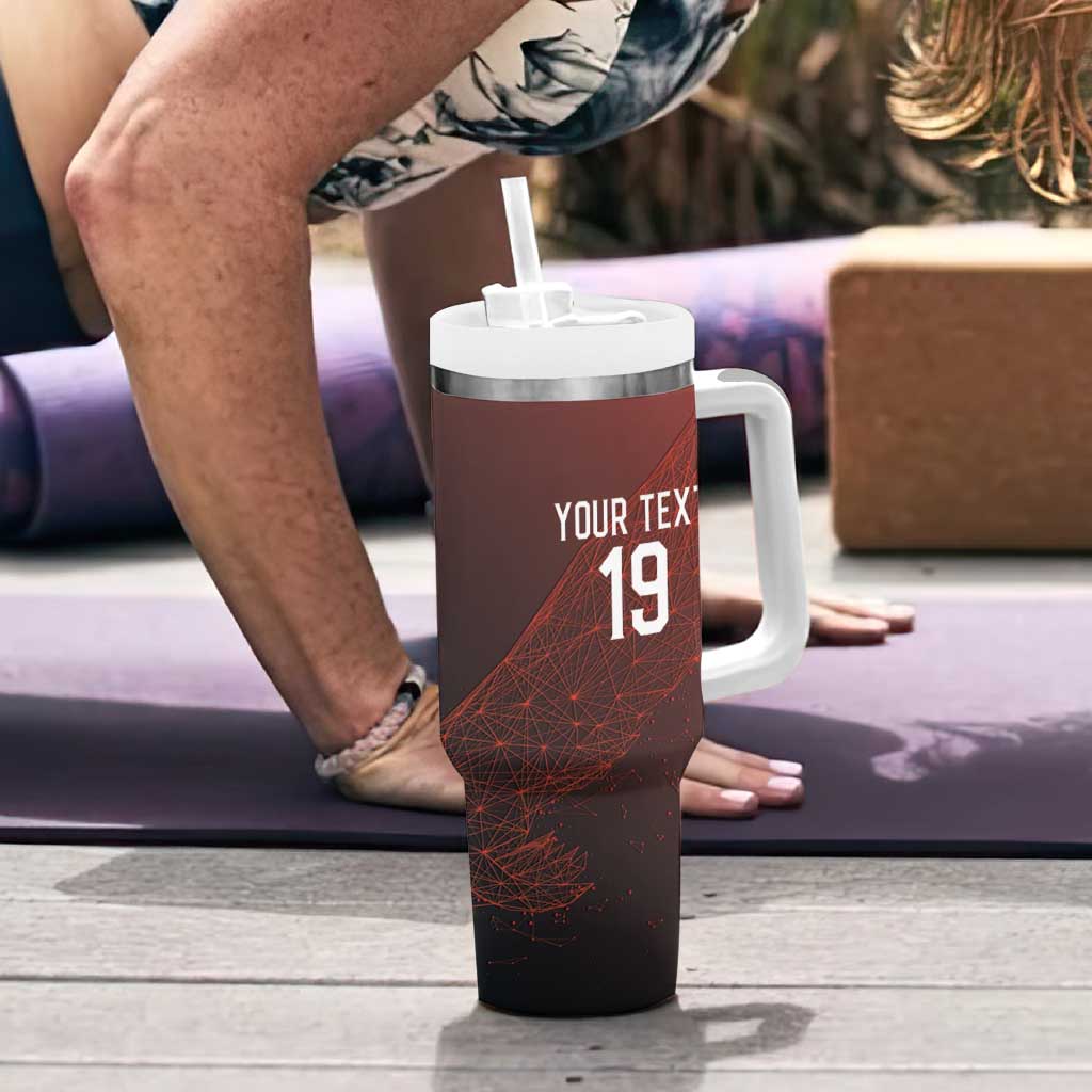 Custom World Football 2026 Austria Tumbler With Handle Das Team Go Champions Red Version