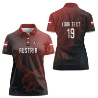 Custom World Football 2026 Austria Women Polo Shirt Das Team Go Champions Red Version