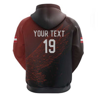 Custom World Football 2026 Austria Zip Hoodie Das Team Go Champions Red Version