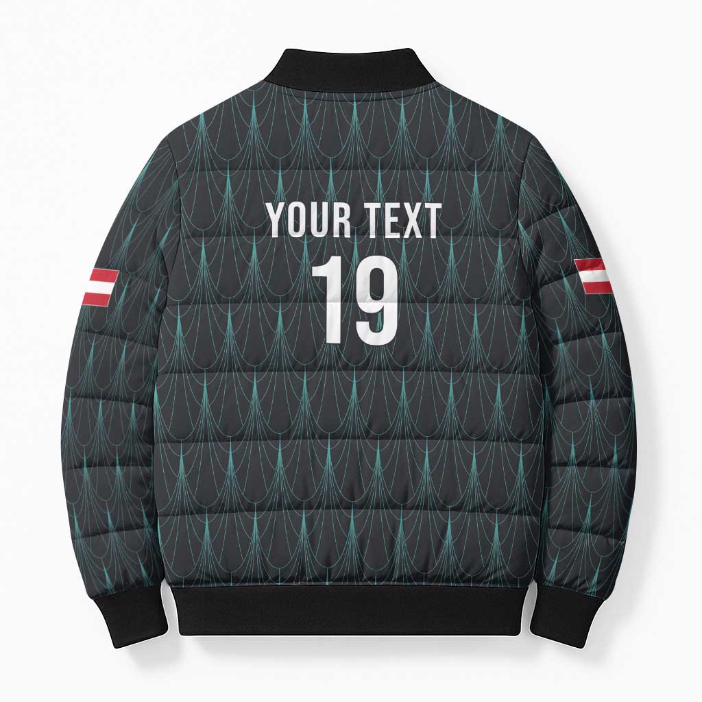 Custom World Football 2026 Austria Bomber Puffer Jacket Das Team Eagle Wing Style