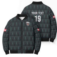 Custom World Football 2026 Austria Bomber Puffer Jacket Das Team Eagle Wing Style