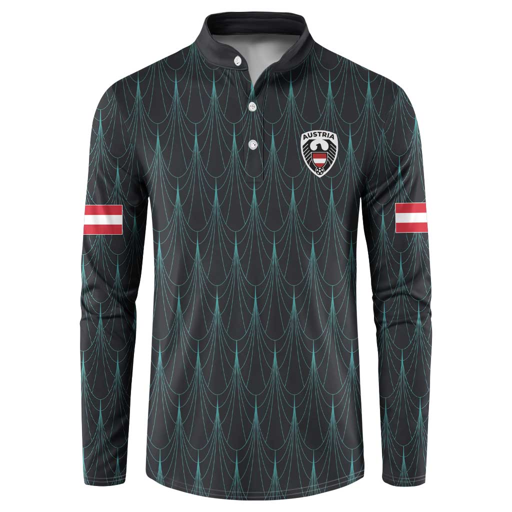 Custom World Football 2026 Austria Button Sweatshirt Das Team Eagle Wing Style