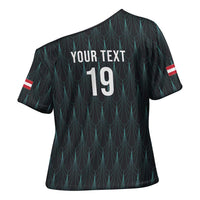 Custom World Football 2026 Austria Cross Shoulder Shirt Das Team Eagle Wing Style