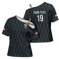 Custom World Football 2026 Austria Cross Shoulder Shirt Das Team Eagle Wing Style