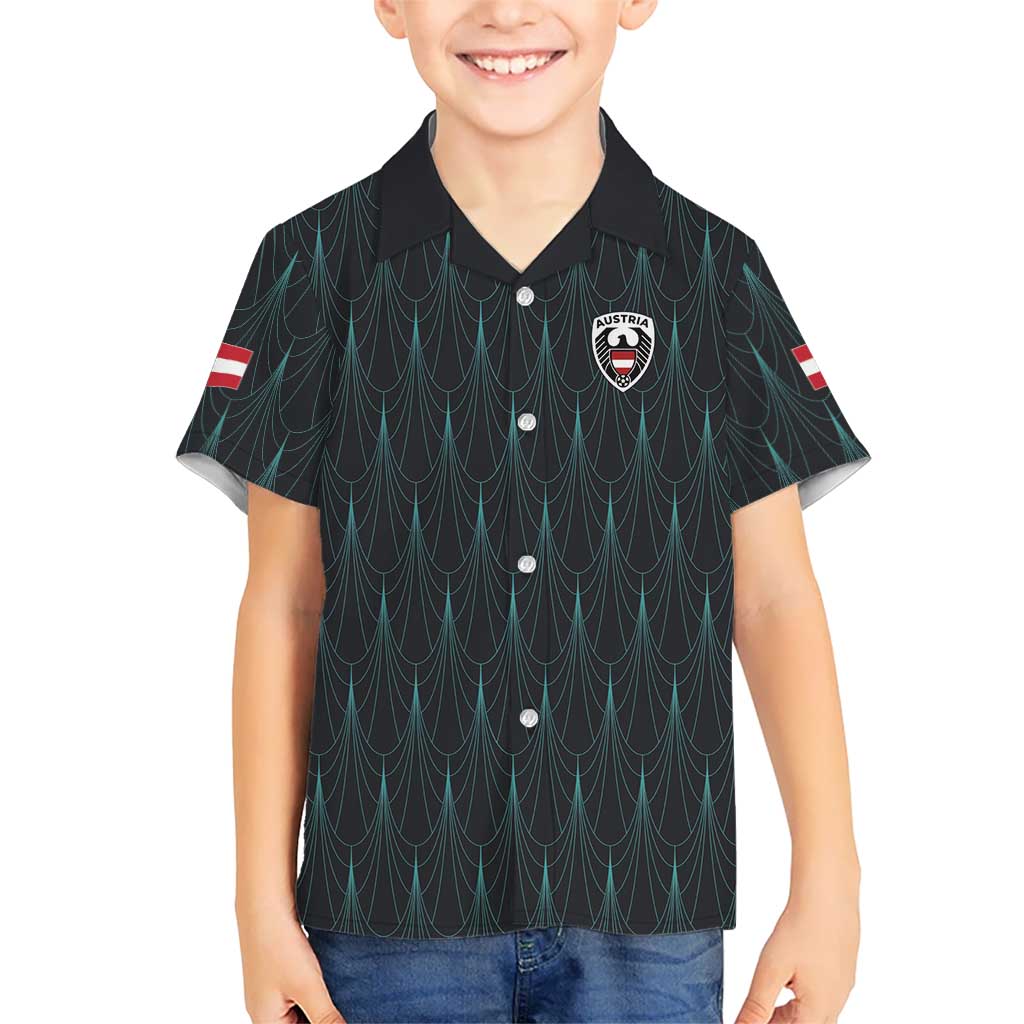 Custom World Football 2026 Austria Hawaiian Shirt Das Team Eagle Wing Style
