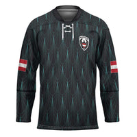 Custom World Football 2026 Austria Hockey Jersey Das Team Eagle Wing Style
