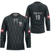Custom World Football 2026 Austria Hockey Jersey Das Team Eagle Wing Style