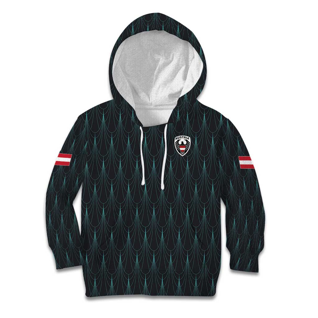 Custom World Football 2026 Austria Kid Hoodie Das Team Eagle Wing Style