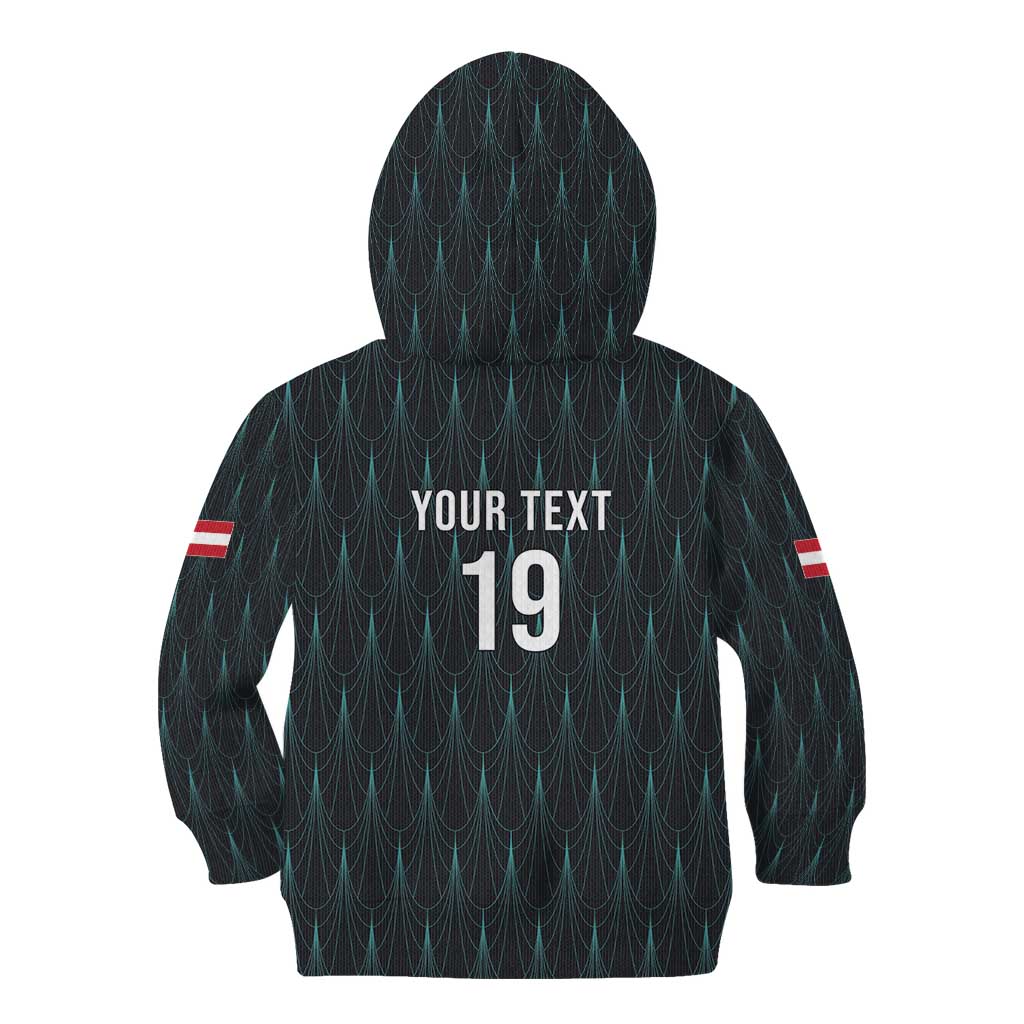 Custom World Football 2026 Austria Kid Hoodie Das Team Eagle Wing Style