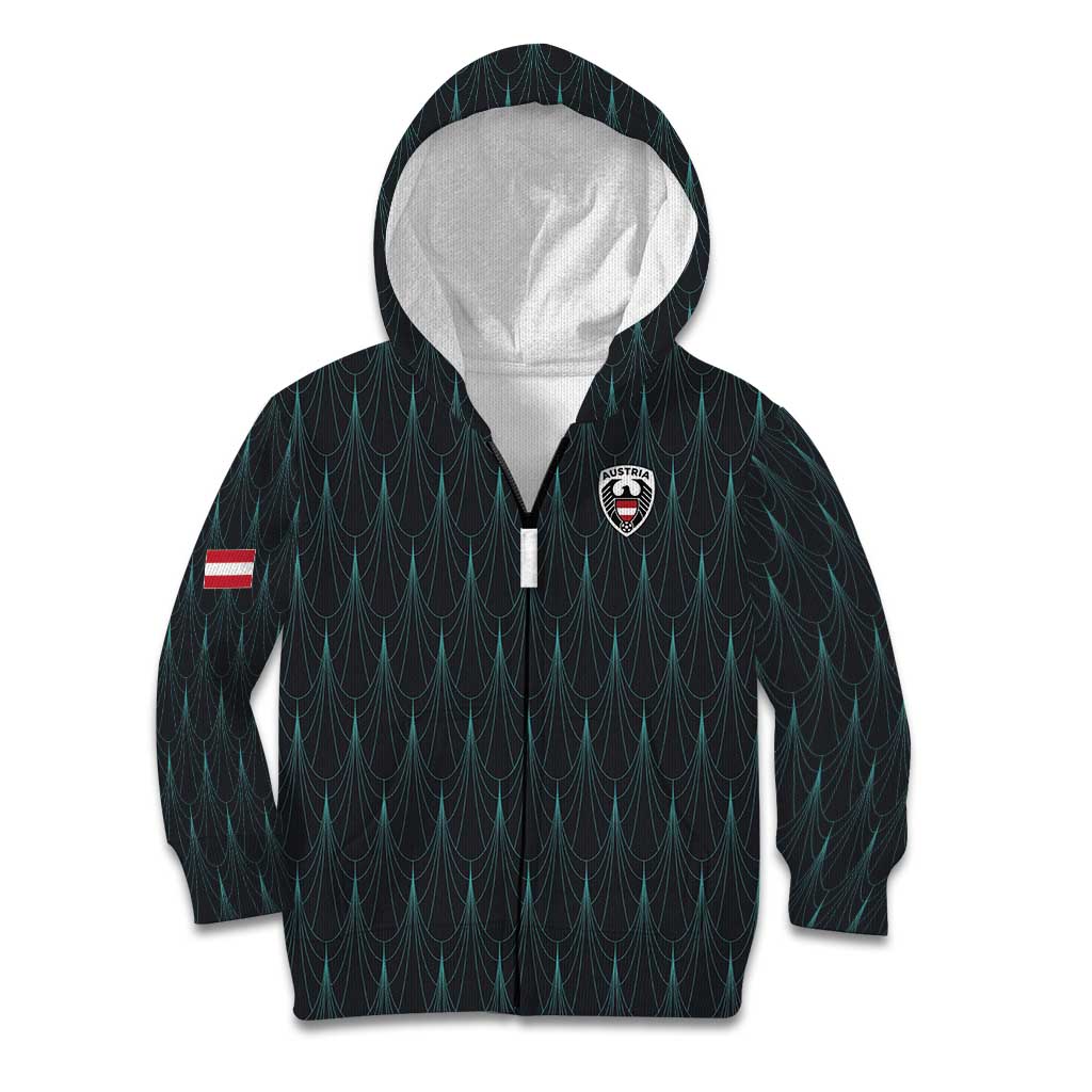 Custom World Football 2026 Austria Kid Hoodie Das Team Eagle Wing Style