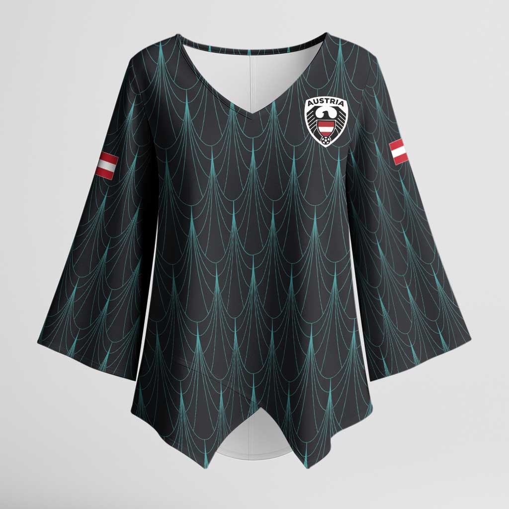 Custom World Football 2026 Austria Kimono Sleeve Blouse Das Team Eagle Wing Style