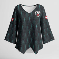 Custom World Football 2026 Austria Kimono Sleeve Blouse Das Team Eagle Wing Style