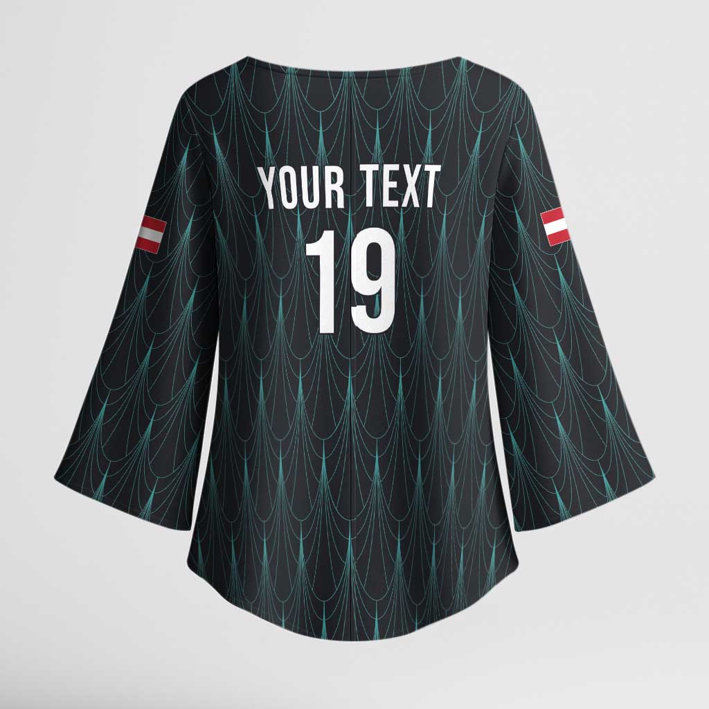 Custom World Football 2026 Austria Kimono Sleeve Blouse Das Team Eagle Wing Style