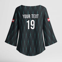 Custom World Football 2026 Austria Kimono Sleeve Blouse Das Team Eagle Wing Style