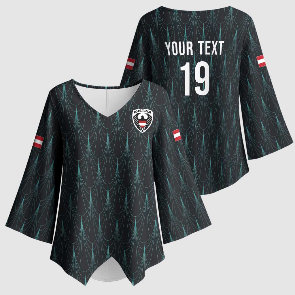 Custom World Football 2026 Austria Kimono Sleeve Blouse Das Team Eagle Wing Style