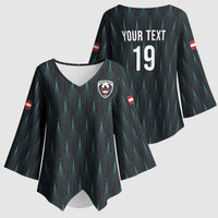 Custom World Football 2026 Austria Kimono Sleeve Blouse Das Team Eagle Wing Style