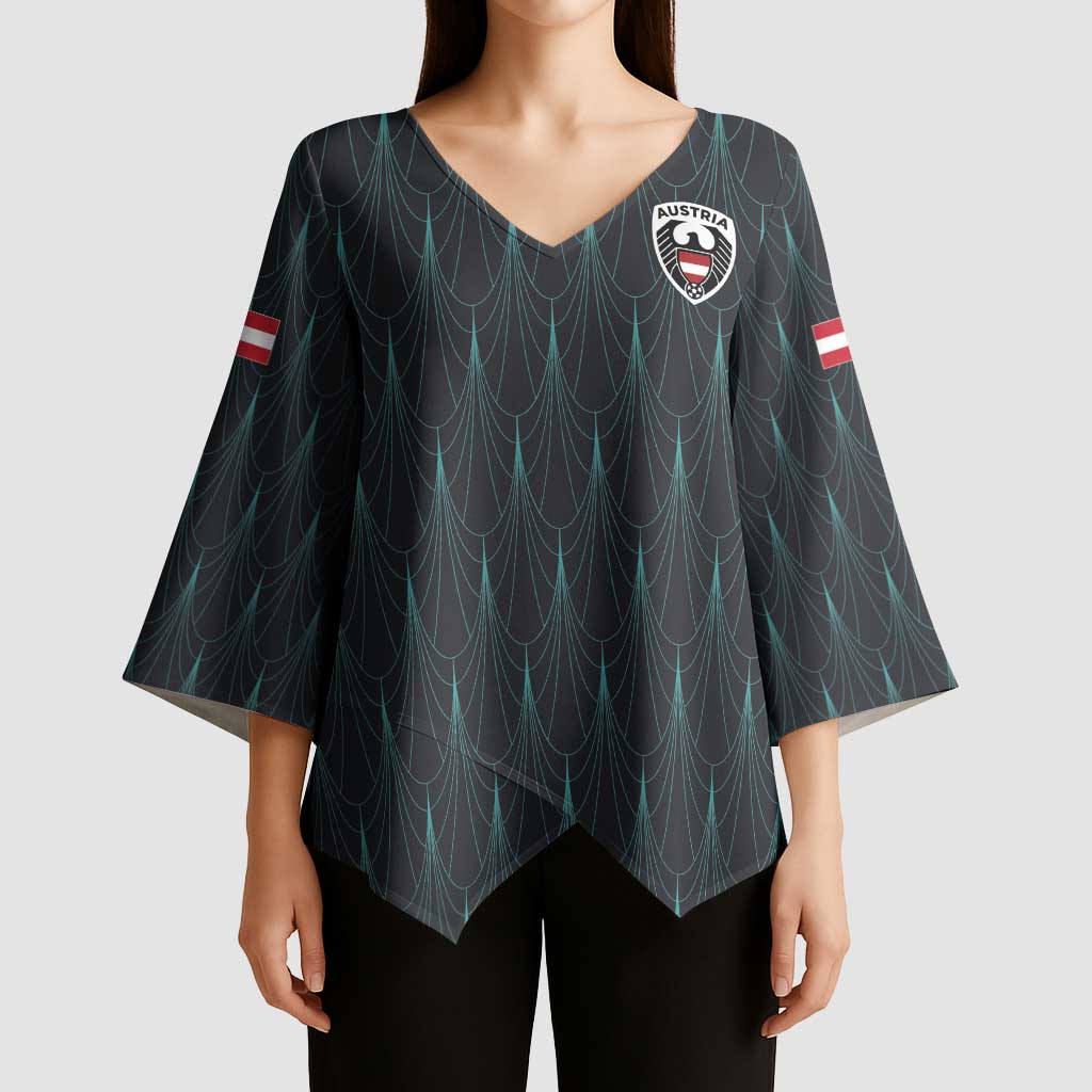 Custom World Football 2026 Austria Kimono Sleeve Blouse Das Team Eagle Wing Style