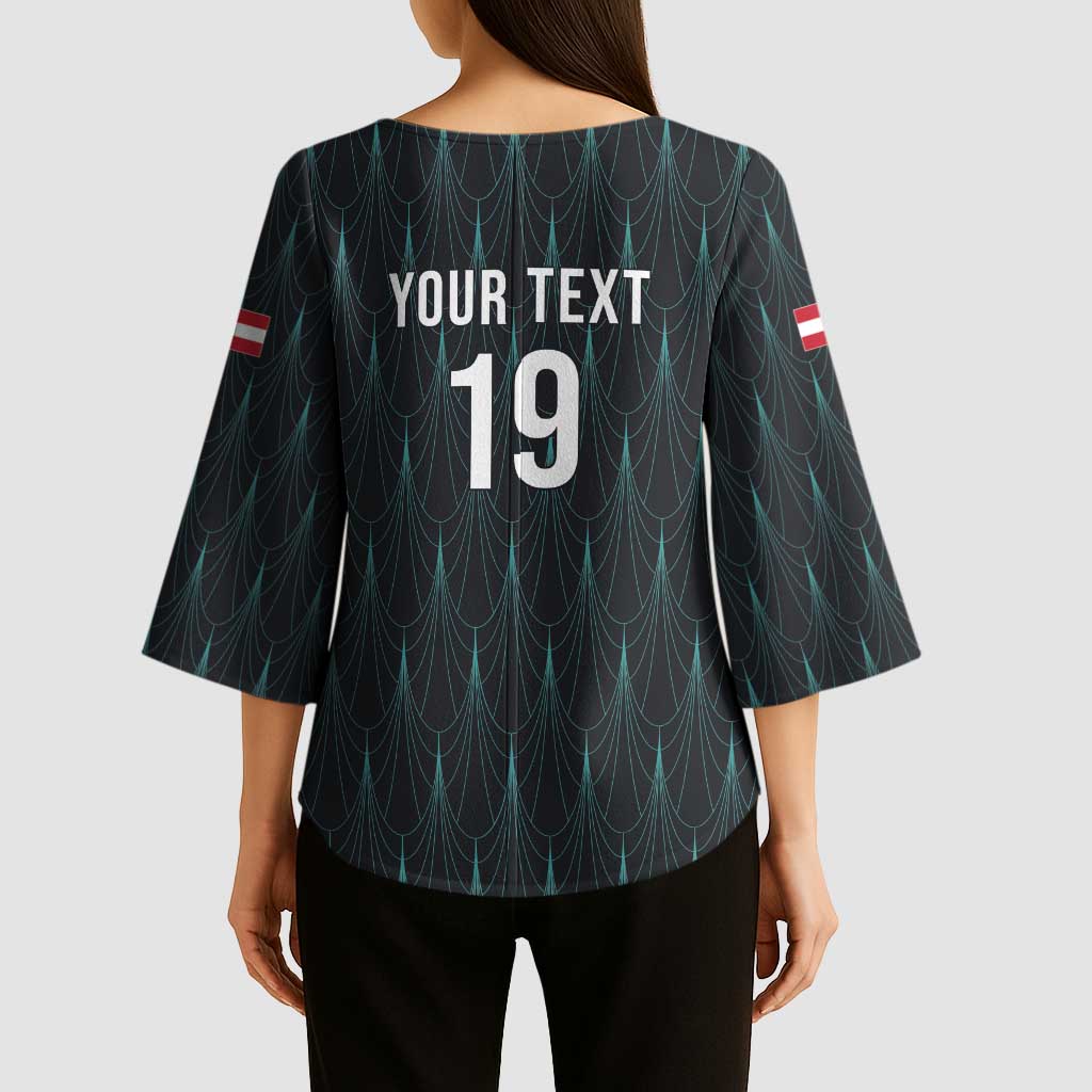 Custom World Football 2026 Austria Kimono Sleeve Blouse Das Team Eagle Wing Style