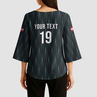 Custom World Football 2026 Austria Kimono Sleeve Blouse Das Team Eagle Wing Style