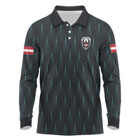 Custom World Football 2026 Austria Long Sleeve Polo Shirt Das Team Eagle Wing Style