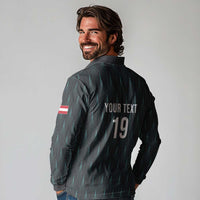 Custom World Football 2026 Austria Long Sleeve Polo Shirt Das Team Eagle Wing Style